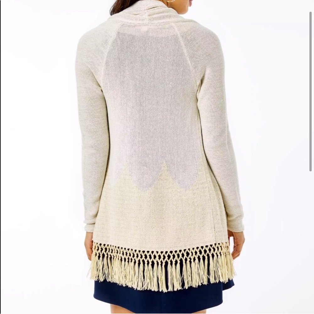 Lilly Pulitzer Tatum Long Fringe Hem Cardigan - Picture 3 of 4
